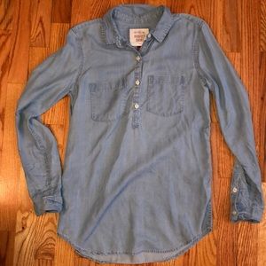Denim long shirt